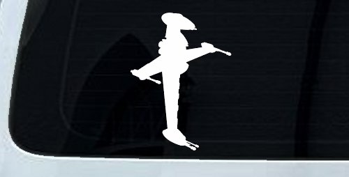 B Wing Sci Fi Car or Truck Window Decal Sticker (White)