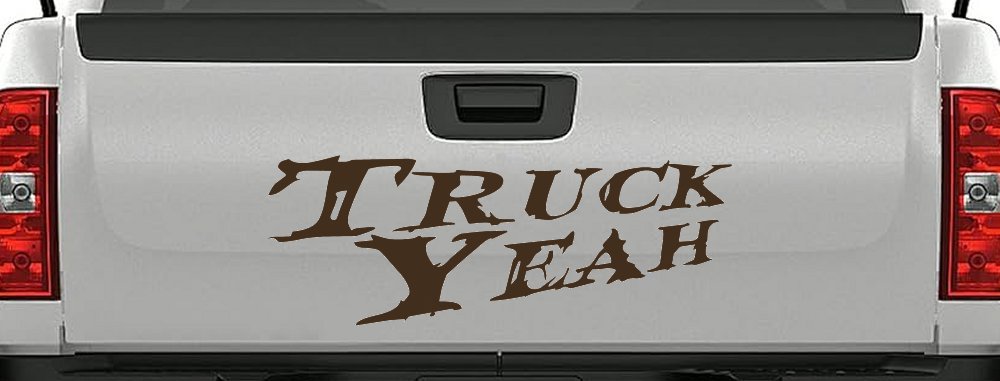 Truck Yeah Country Car or Truck Window Vinyl Decal Sticker (Brown)