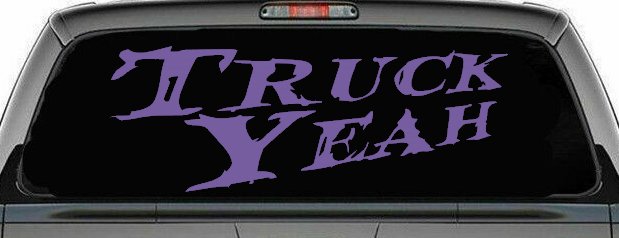 Truck Yeah Country Car or Truck Window Decal Sticker (Purple)