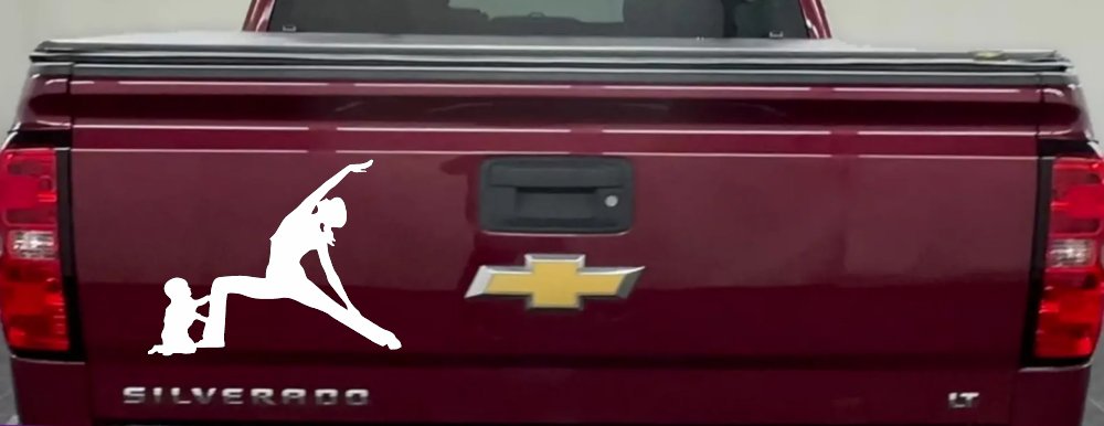 Yoga Mother And Child Car or Truck Window Decal Sticker