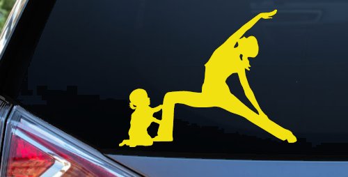 Yoga Mother And Daughter Car or Truck Window Decal Sticker