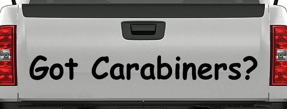 Got Carabiners Car or Truck Window Decal Sticker (Black)