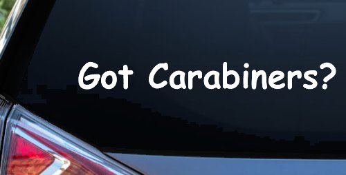 Got Carabiners Car or Truck Window Vinyl Decal Sticker (White)