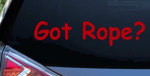 Got Rope Repelling Car or Truck Window Decal Sticker (Red)