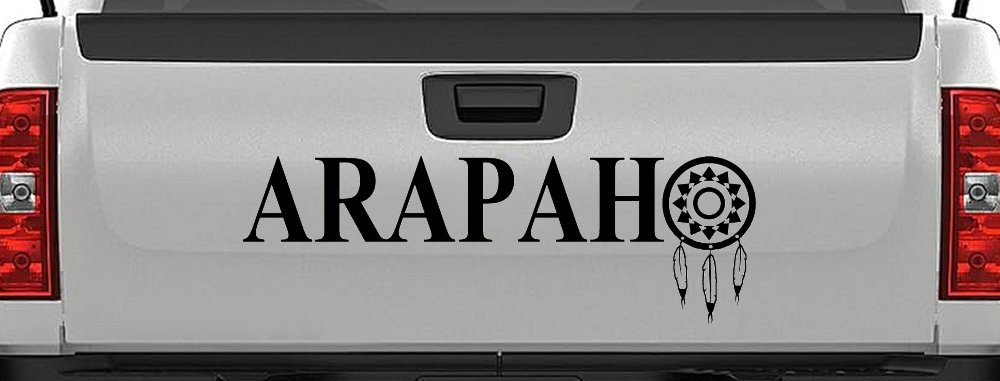 Arapaho Tribe Dreamcatcher Native American Indian Dream Catcher Car or Truck Window Decal Sticker (Black)