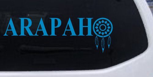 Arapaho Tribe Dreamcatcher Native American Indian Dream Catcher Car or Truck Window Decal Sticker (Blue)