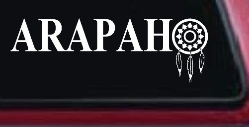 Arapaho Tribe Dreamcatcher Native American Indian Dream Catcher Car or Truck Window Vinyl Decal Sticker (White)