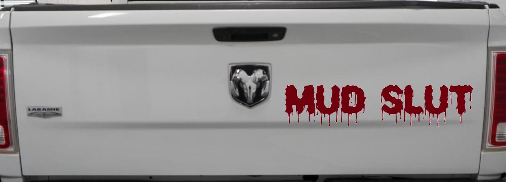 Mud Slut  Off Road Car or Truck Window Vinyl Decal Sticker (Burgundy)