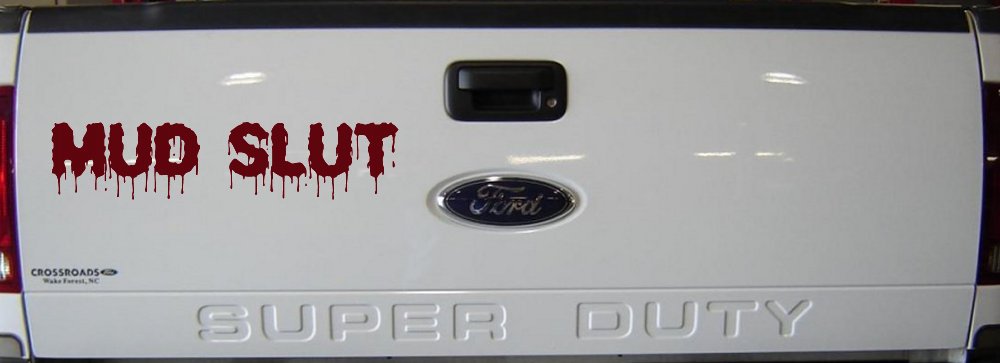 Mud Slut  Off Road Car or Truck Window Decal Sticker (Purple Red)