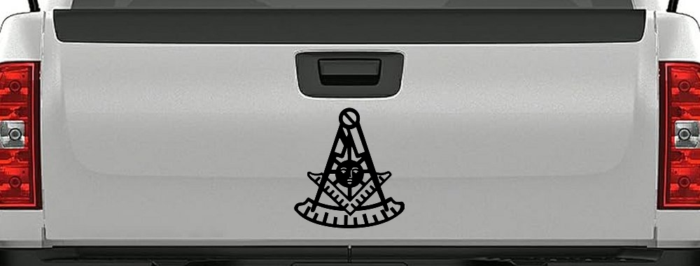 Freemason Masonic Past Master Square and Compass Car or Truck Window Decal Sticker
