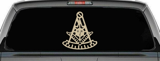 Freemason Masonic Past Master Square and Compass Car or Truck Window Decal Sticker