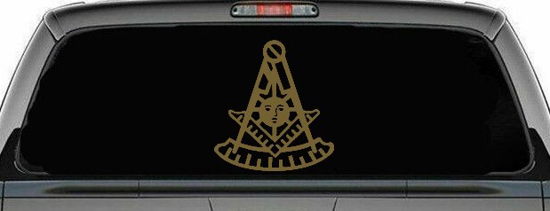 Freemason Masonic Past Master Square and Compass Car or Truck Window Decal Sticker
