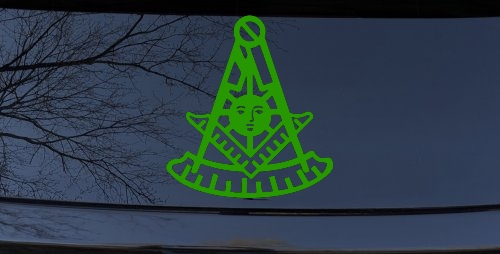 Freemason Masonic Past Master Square and Compass Car or Truck Window Decal Sticker
