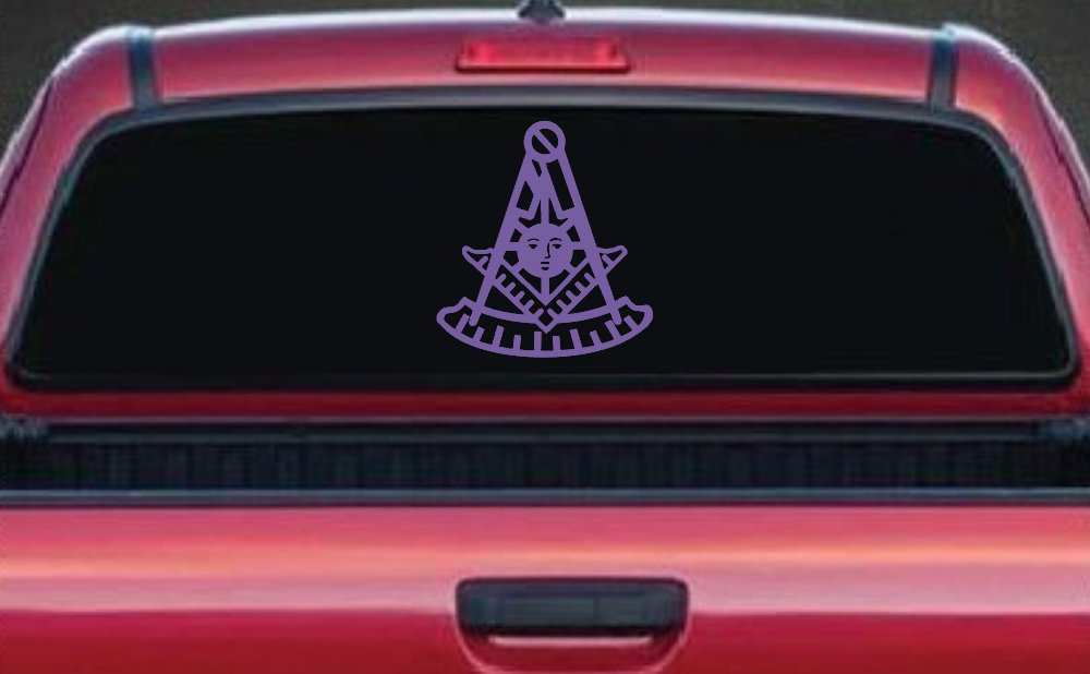Freemason Masonic Past Master Square and Compass Car or Truck Window Decal Sticker