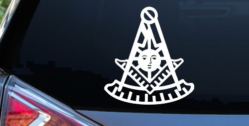 Freemason Masonic Past Master Square and Compass Car or Truck Window Decal Sticker