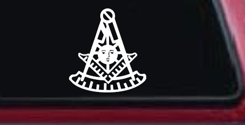 Freemason Masonic Past Master Square and Compass Car or Truck Window Decal Sticker