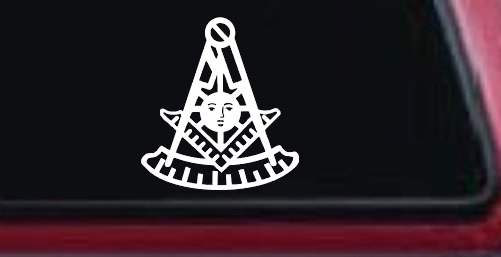 Freemason Masonic Past Master Square and Compass Car or Truck Window Decal Sticker
