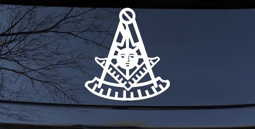 Freemason Masonic Past Master Square and Compass Car or Truck Window Decal Sticker
