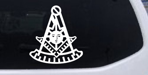 Freemason Masonic Past Master Square and Compass Car or Truck Window Decal Sticker