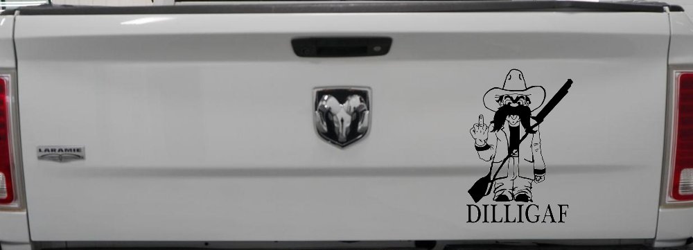 DILLIGAF Do I Look Like I Give A F Funny Car or Truck Window Decal Sticker (Black)
