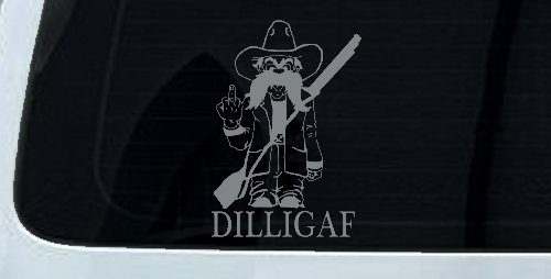 DILLIGAF Do I Look Like I Give A F Funny Car or Truck Window Decal Sticker (Telegrey)
