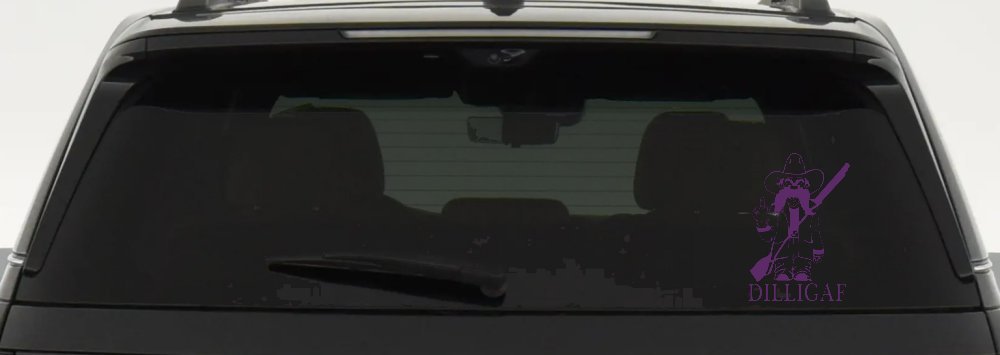 DILLIGAF Do I Look Like I Give A F Funny Car or Truck Window Vinyl Decal Sticker (Violet)