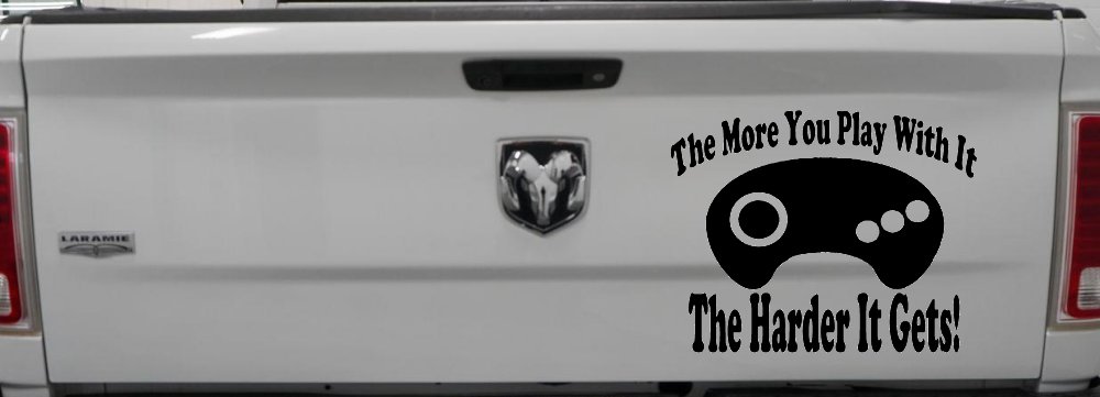 The More You Play With It Sega Video Games Funny Car or Truck Window Vinyl Decal Sticker (Black)