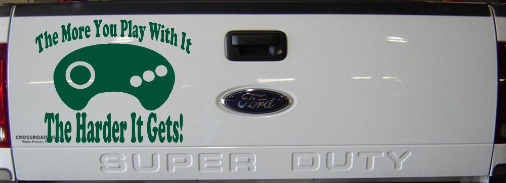 The More You Play With It Sega Video Games Funny Car or Truck Window Decal Sticker