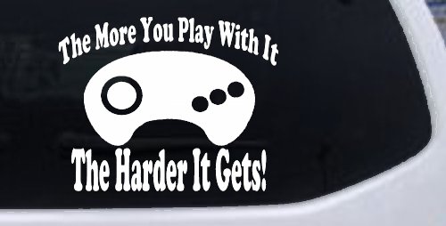 The More You Play With It Sega Video Games Funny Car or Truck Window Decal Sticker