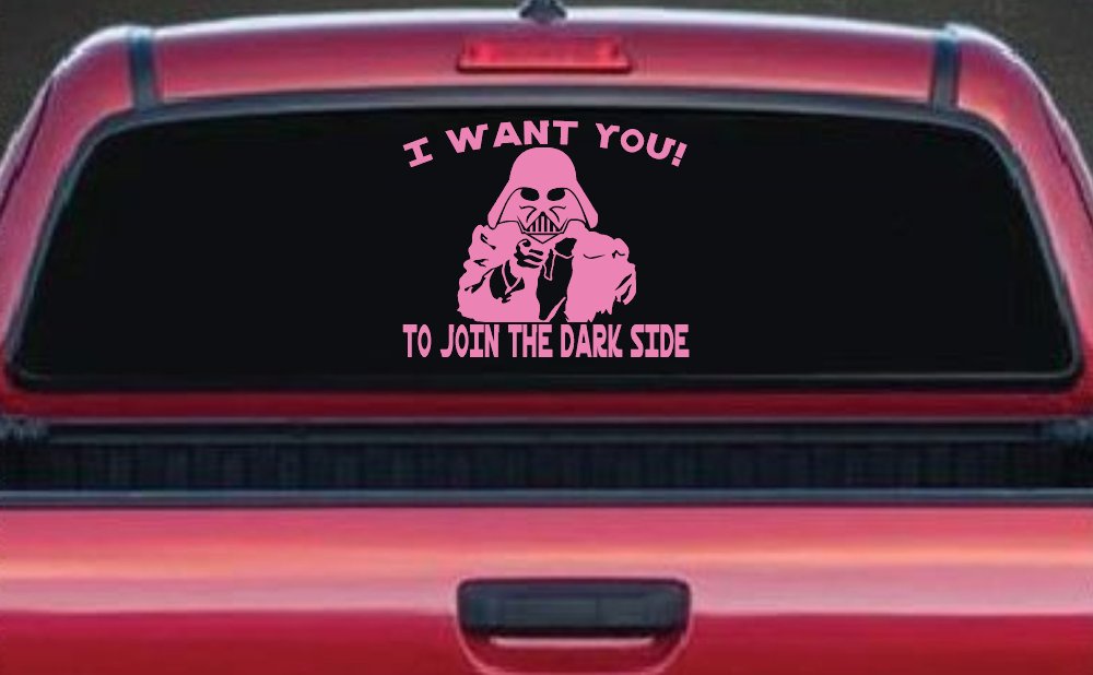 I Want You Join The Dark Side Star Wars Vader Sci Fi Car or Truck Window Decal Sticker