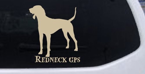 Redneck GPS Coon Dog Country Car or Truck Window Decal Sticker