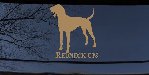 Redneck GPS Coon Dog Country Car or Truck Window Decal Sticker