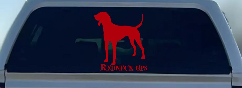 Redneck GPS Coon Dog Country Car or Truck Window Decal Sticker