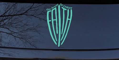 The Armor Of Christ Faith Shield Christian Car or Truck Window Decal Sticker
