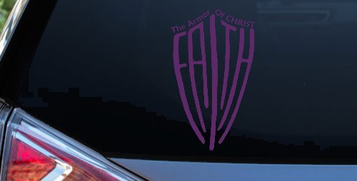 The Armor Of Christ Faith Shield Christian Car or Truck Window Decal Sticker