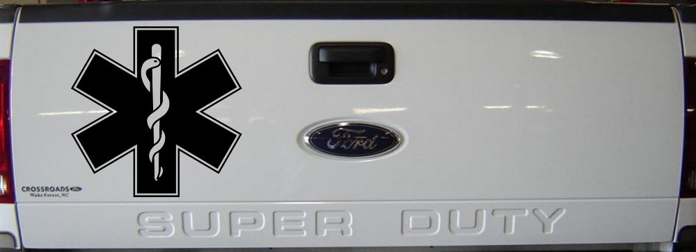 EMT Star of Life Car or Truck Window Decal Sticker