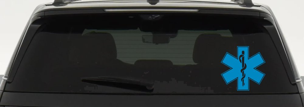 EMT Star of Life Car or Truck Window Decal Sticker