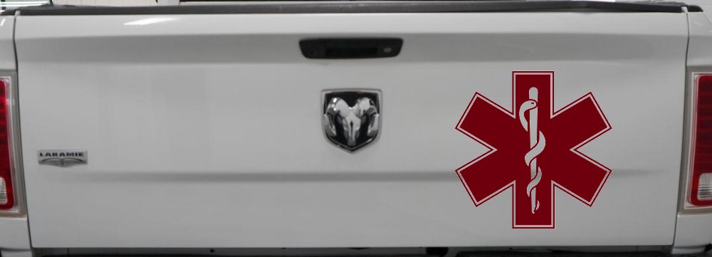 EMT Star of Life Car or Truck Window Decal Sticker