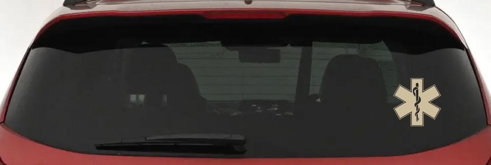 EMT Star of Life Car or Truck Window Decal Sticker