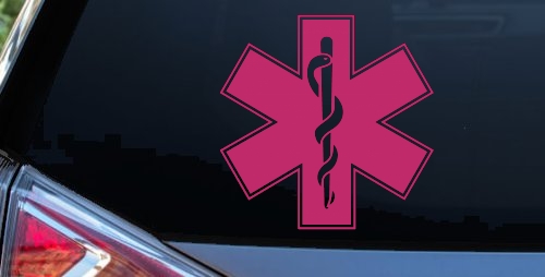 EMT Star of Life Car or Truck Window Decal Sticker