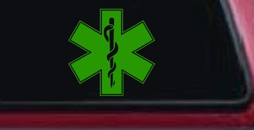 EMT Star of Life Car or Truck Window Decal Sticker
