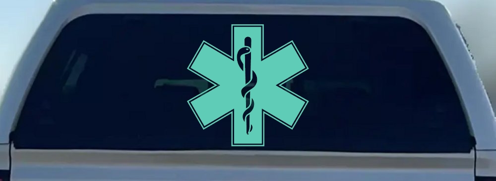 EMT Star of Life Car or Truck Window Decal Sticker