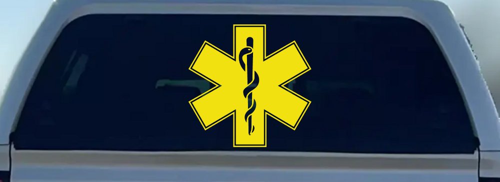 EMT Star of Life Car or Truck Window Decal Sticker