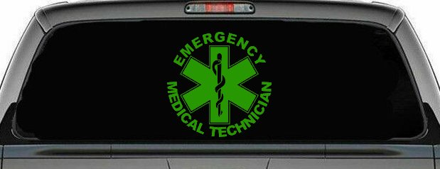 Emergency Medical Technician EMT Car or Truck Window Decal Sticker