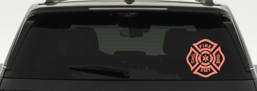 Fire Department EMT Car or Truck Window Decal Sticker