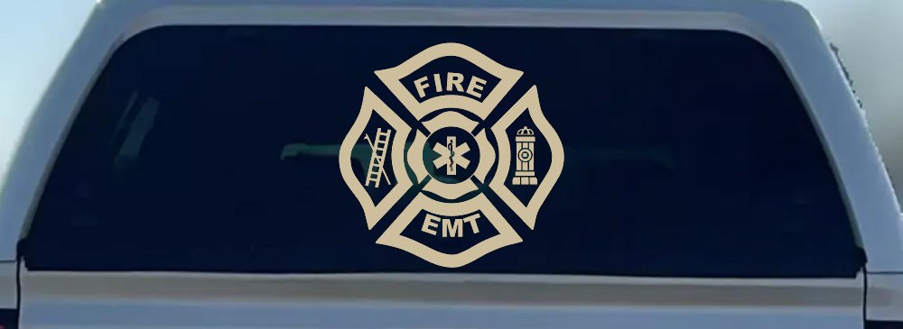 Fire Department EMT Car or Truck Window Decal Sticker