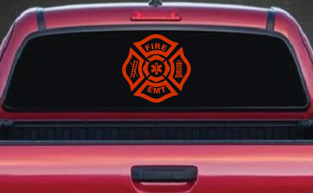 Fire Department EMT Car or Truck Window Decal Sticker