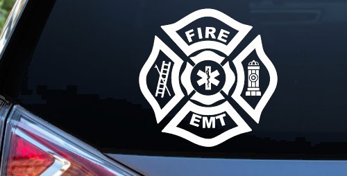 Fire Department EMT Car or Truck Window Decal Sticker