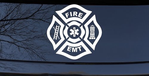 Fire Department EMT Car or Truck Window Decal Sticker