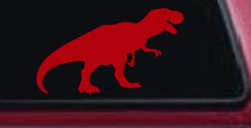 T Rex Funny Car or Truck Window Decal Sticker (Red)